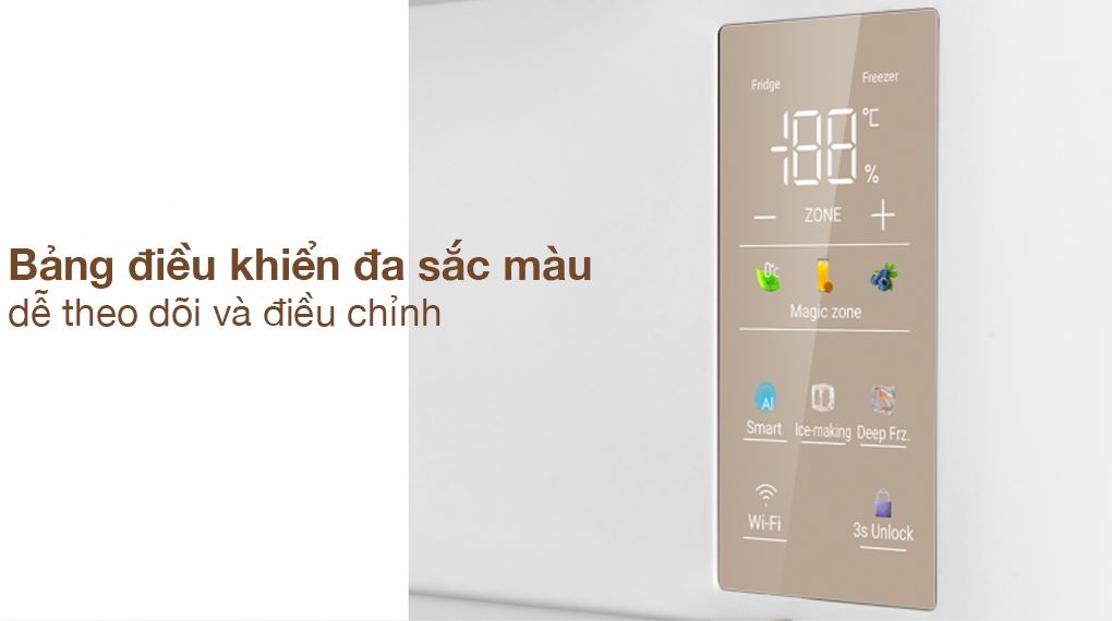 Tủ lạnh Aqua Inverter 508 lít Multi Door AQR-MA580XA(GB)U1 - Bảng điều khiển Tủ lạnh Aqua Inverter 508 lít Multi Door AQR-MA580XA(GB)U1 - Bảng điều khiển