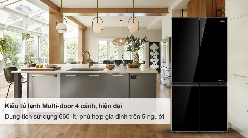 Tủ lạnh Aqua Inverter 660 lít Multi Door AQR-M727XA(GB)U1 - Kiểu dáng hiện đại, dung tích 660 lít phù hợp gia đình trên 5 người Tủ lạnh Aqua Inverter 660 lít Multi Door AQR-M727XA(GB)U1 - Kiểu dáng hiện đại, dung tích 660 lít phù hợp gia đình trên 5 người