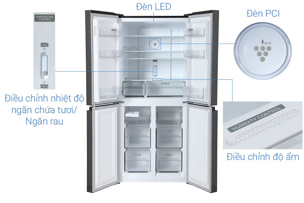 Tủ lạnh Sharp Inverter Multi Door 421 lít SJ-FXP510V-MG Tủ lạnh Sharp Inverter Multi Door 421 lít SJ-FXP510V-MG