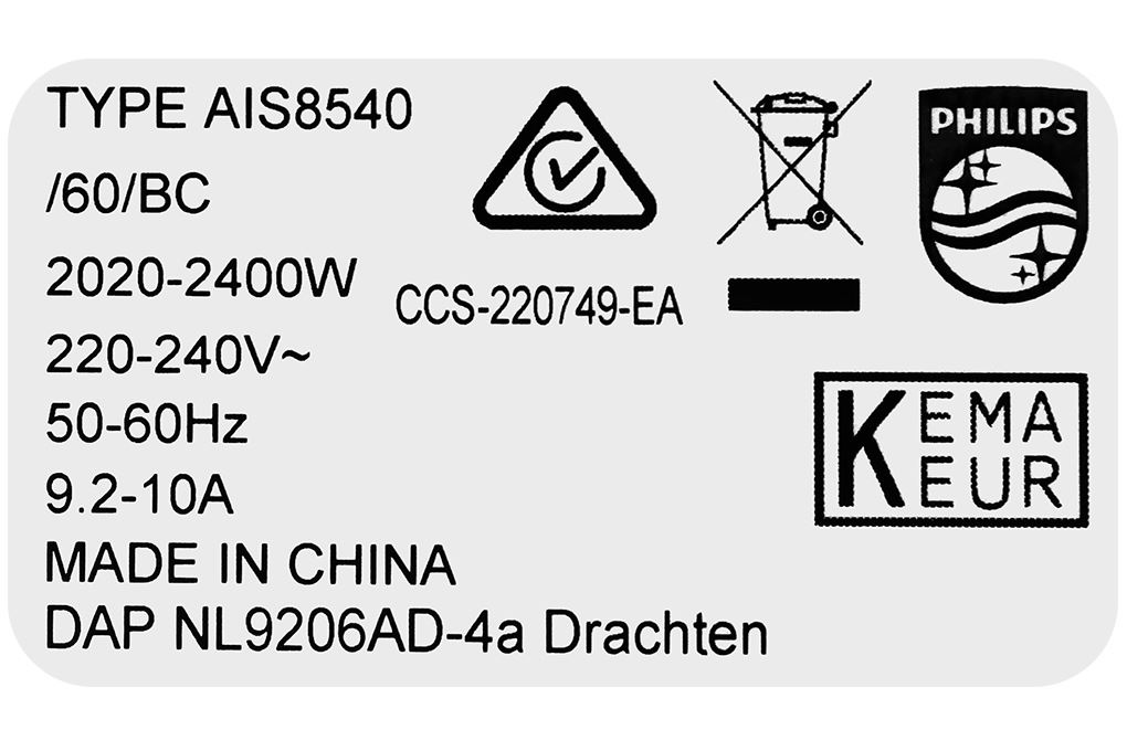 Bàn ủi hơi nước đứng Philips AIS8540/60 2200W Bàn ủi hơi nước đứng Philips AIS8540/60 2200W