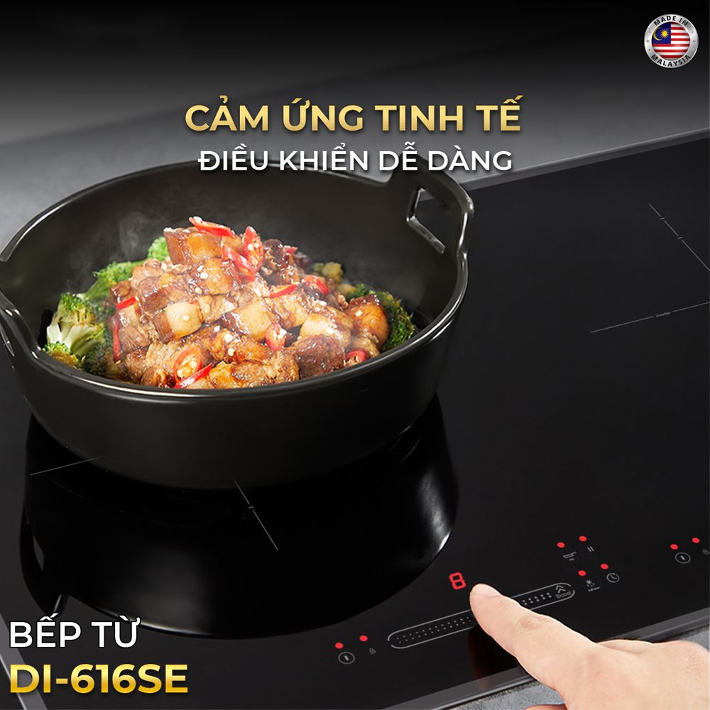 Bếp từ đôi âm Kocher DI-616SE 4000W - Điều khiển cảm ứng Bếp từ đôi âm Kocher DI-616SE 4000W - Điều khiển cảm ứng