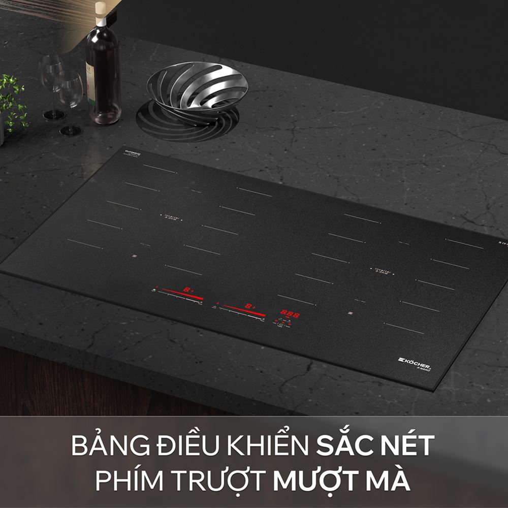 Bếp từ đôi âm Kocher X Nano 8 4000W - Bảng điều khiển Bếp từ đôi âm Kocher X Nano 8 4000W - Bảng điều khiển