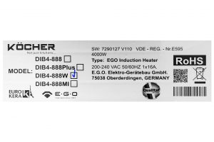 Bếp từ đôi lắp âm Kocher DIB4-888W