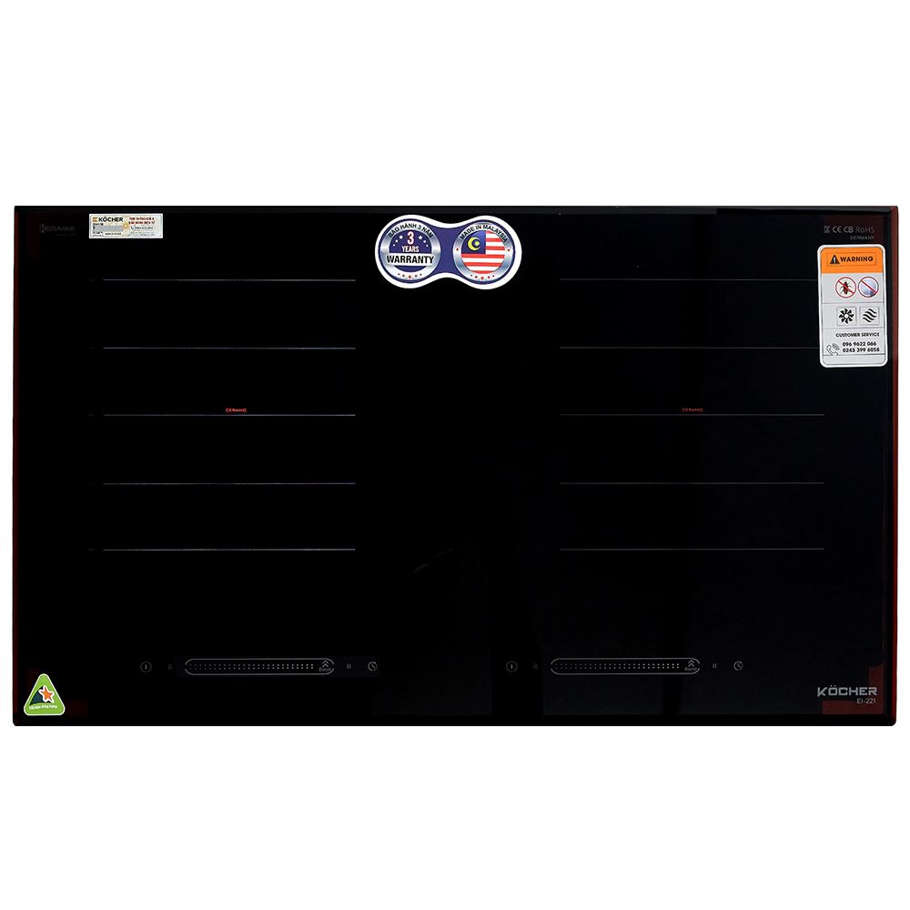 Bếp từ hồng ngoại âm Kocher EI-221 4000W - Thiết kế Bếp từ hồng ngoại âm Kocher EI-221 4000W - Thiết kế
