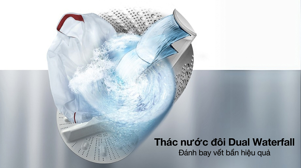 Tính năng thác nước đôi - Máy giặt Hitachi Inverter 13.5 kg LTL H3MVJWT GG Tính năng thác nước đôi - Máy giặt Hitachi Inverter 13.5 kg LTL H3MVJWT GG