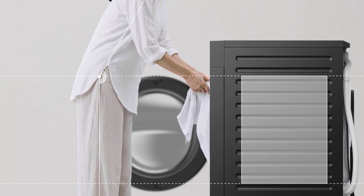 Dễ dàng cho và lấy áo quần vào trong lồng giặt