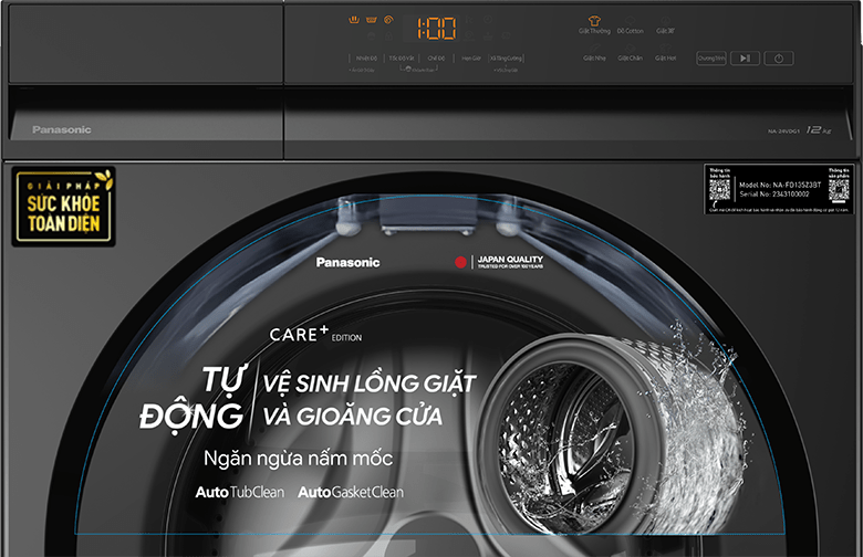 Máy giặt NA-24VDG1BVT tích hợp đồng thời hai công nghệ vệ sinh tự động