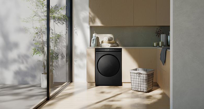 Máy giặt Panasonic NA-S24DW1BVT được thiết kế theo kiểu cửa trước