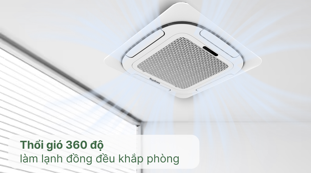 Máy lạnh âm trần Nagakawa 2 HP NT-C18R1T20 - Cơ chế thổi gió Máy lạnh âm trần Nagakawa 2 HP NT-C18R1T20 - Cơ chế thổi gió