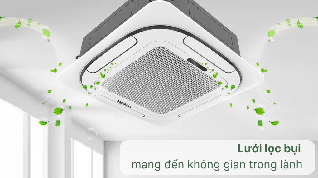 Máy lạnh âm trần Nagakawa 2 HP NT-C18R1T20 - Khả năng lọc không khí Máy lạnh âm trần Nagakawa 2 HP NT-C18R1T20 - Khả năng lọc không khí