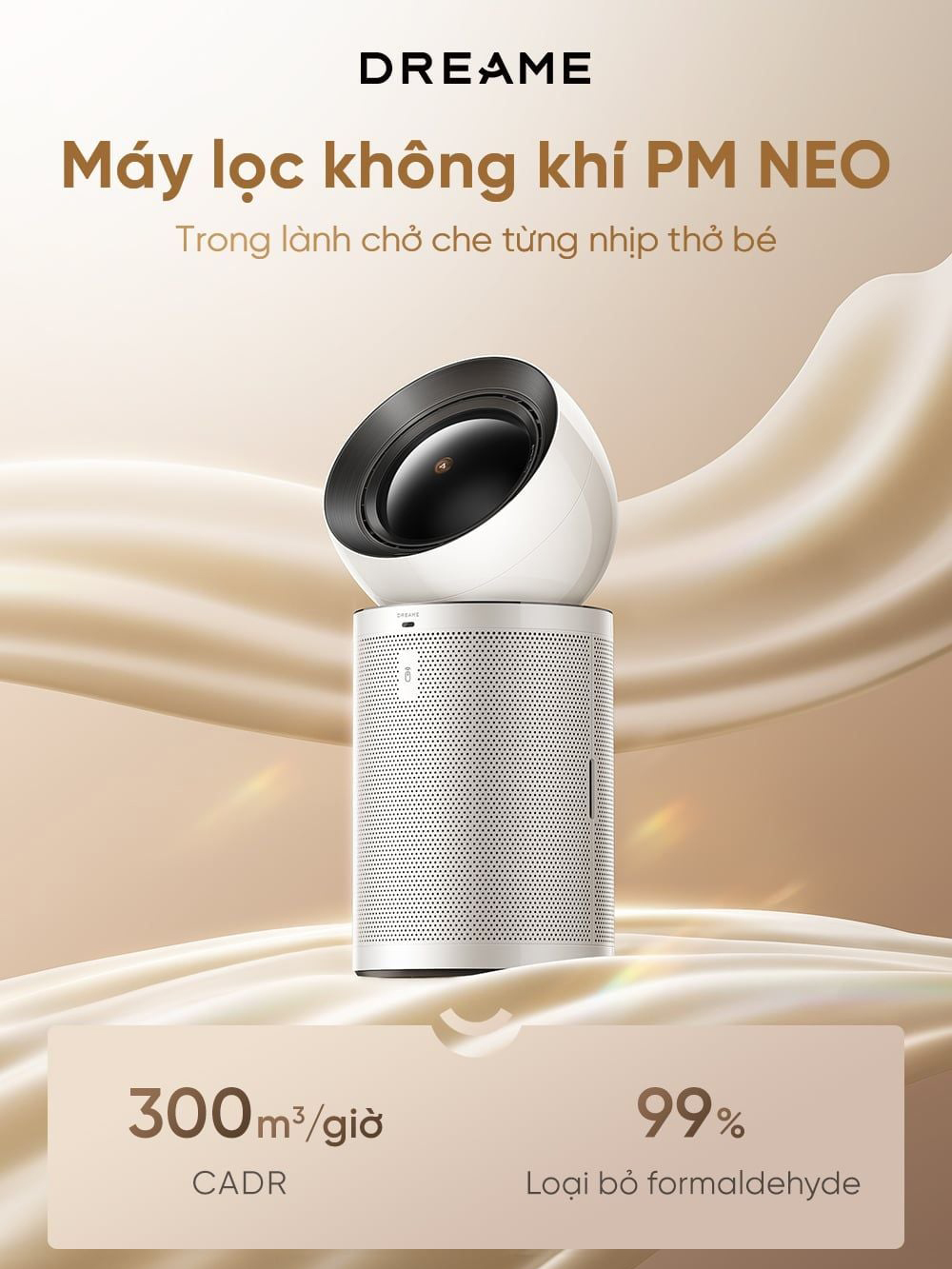 Máy lọc không khí Dreame PM Neo cho phòng 100m², CADR 300m³/giờ - Chính hãng Quốc Tế 4 May loc khong khi Dreame PM Neo bigmivn