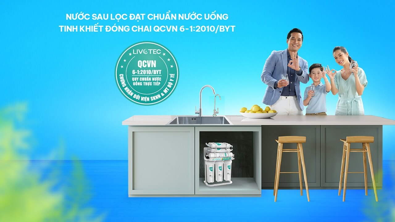 Nước đạt chuẩn tinh khiết đóng chai QCVN 6-1:2010/BYT