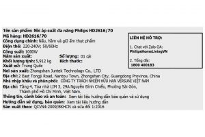 Nồi áp suất điện Philips HD2616/70 6 lít