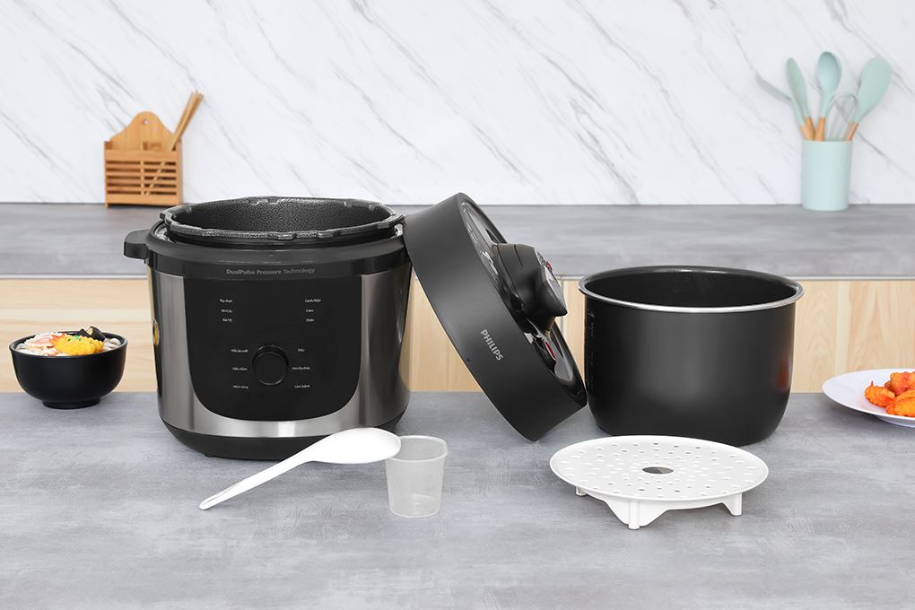 Nồi áp suất điện Philips HD2616/70 6 lít Nồi áp suất điện Philips HD2616/70 6 lít