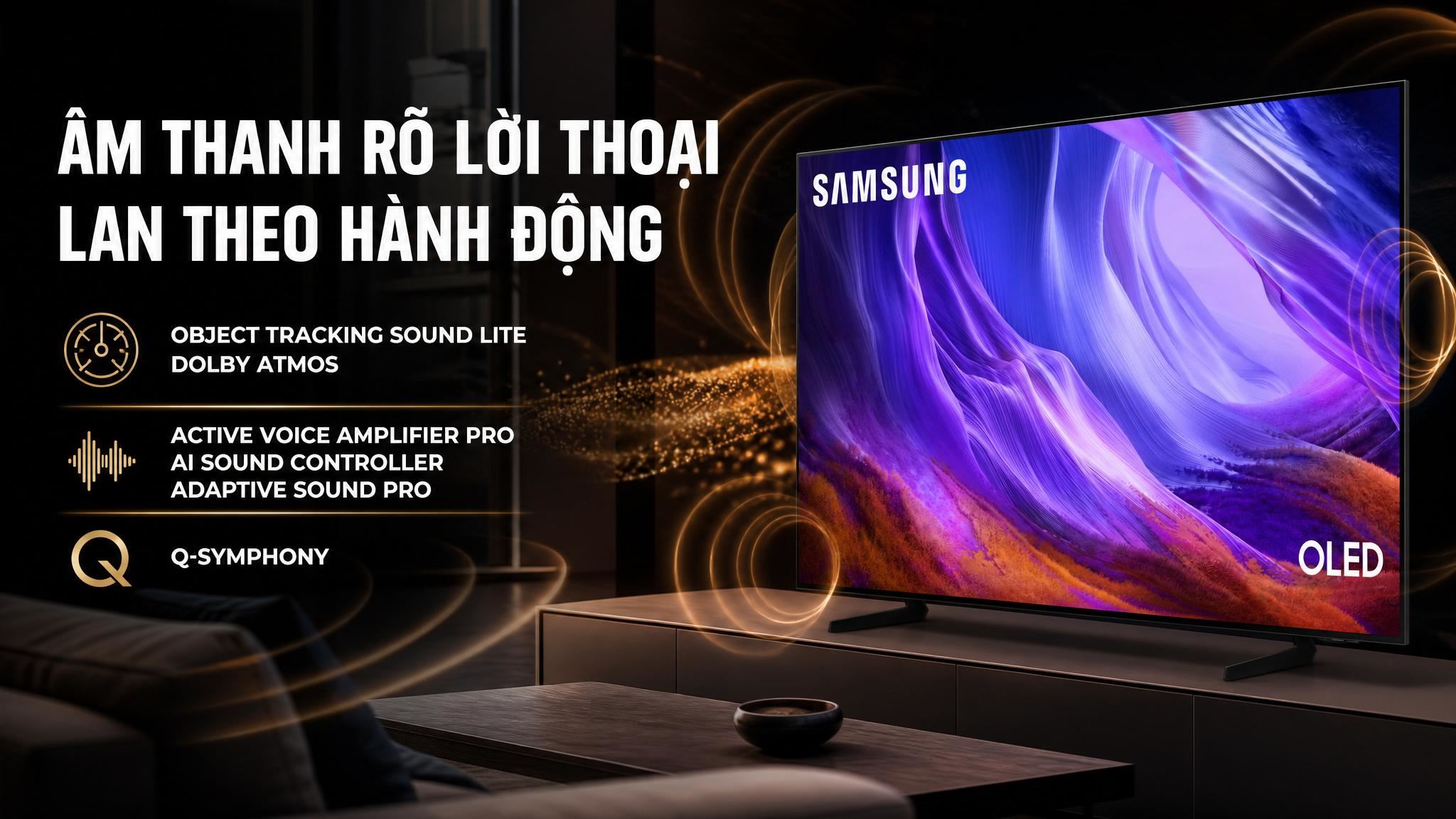 Smart Tivi OLED Samsung AI 4K 65 inch QA65S85HA - Âm thanh Smart Tivi OLED Samsung AI 4K 65 inch QA65S85HA - Âm thanh