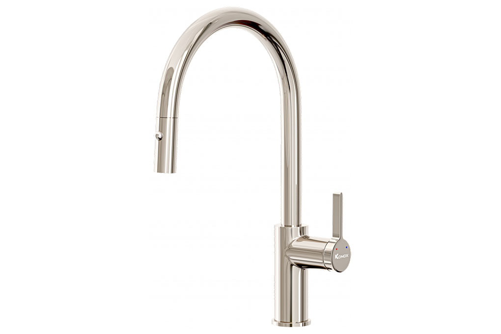 Vòi rửa bát dây rút Konox Alto Nickel Vòi rửa bát dây rút Konox Alto Nickel