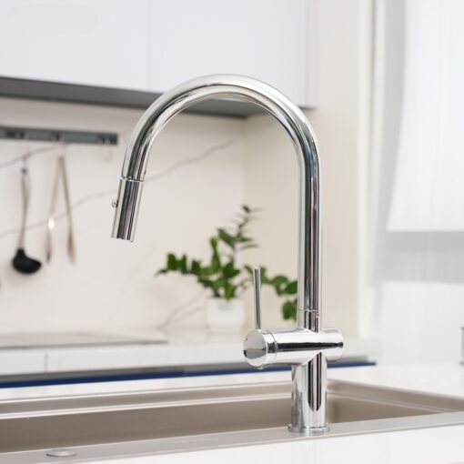 Vòi rửa bát dây rút Konox Comfor Chrome
