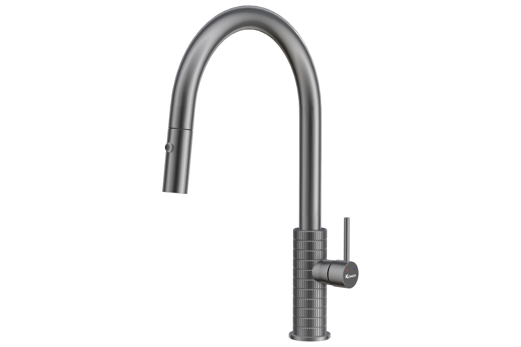 Vòi rửa bát dây rút Konox Venice Gun Metal Vòi rửa bát dây rút Konox Venice Gun Metal