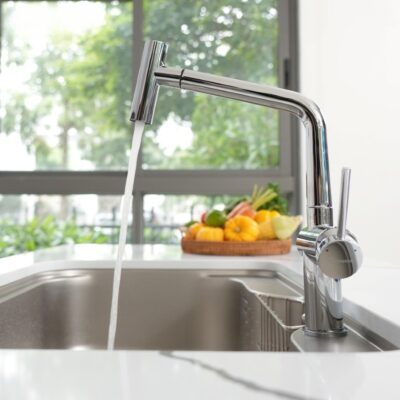 Vòi rửa bát dây rút Konox Volta Chrome