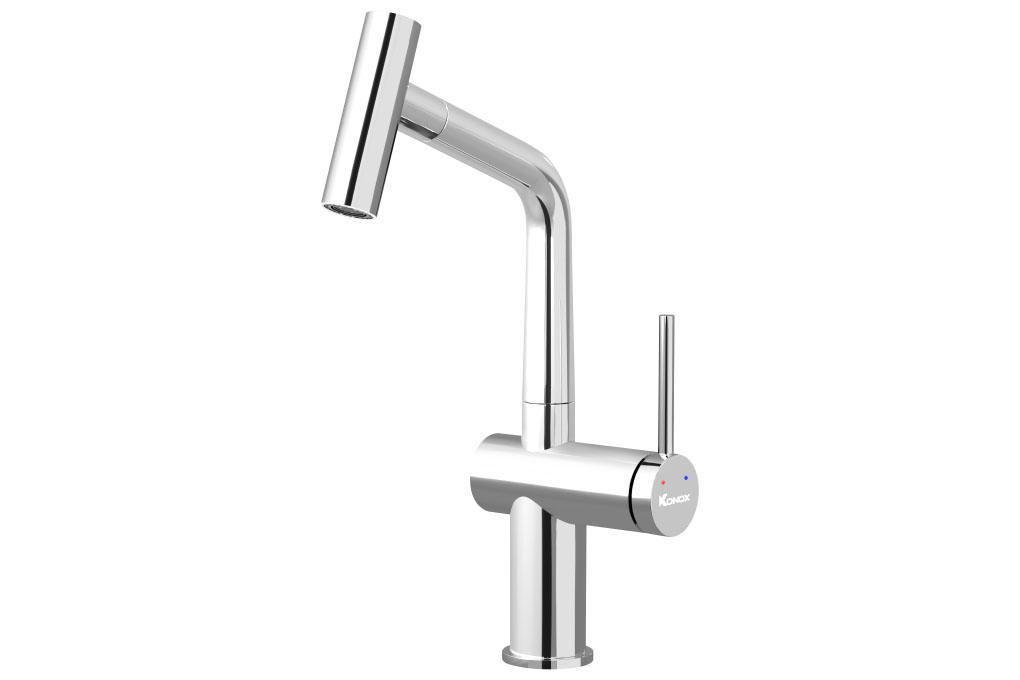 Vòi rửa bát dây rút Konox Volta Chrome Vòi rửa bát dây rút Konox Volta Chrome