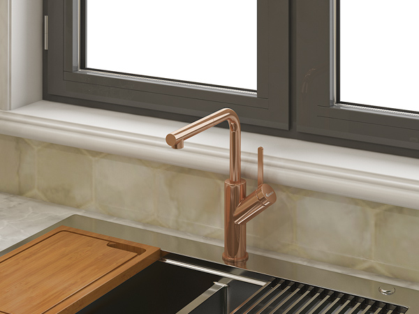 Vòi rửa bát rút dây Konox Artan Rose Gold giá rẻ