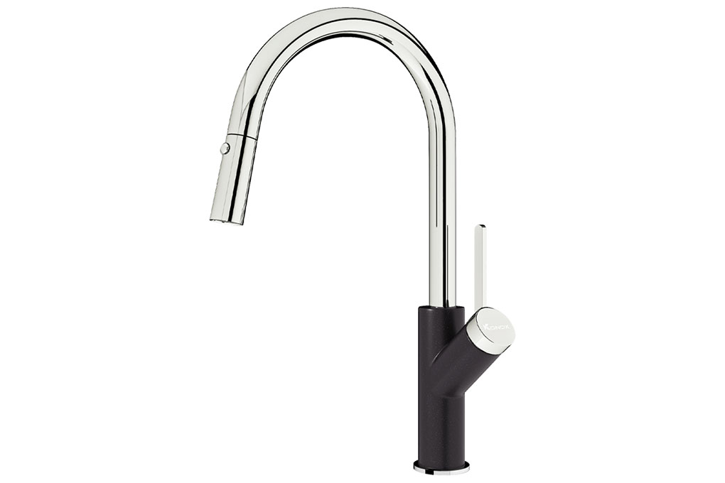 Vòi rửa bát rút dây Konox Ponte Black Vòi rửa bát rút dây Konox Ponte Black