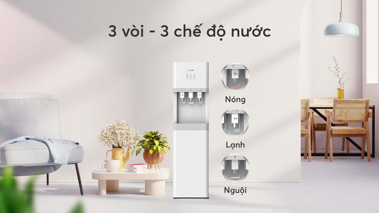 Karofi HCV208 có 3 vòi nước độc lập