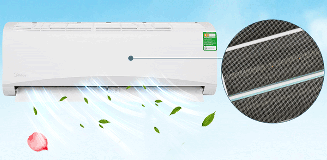 Điều hòa Midea 1 chiều 1HP MSAFII-10CRN8 có màng lọc bụi