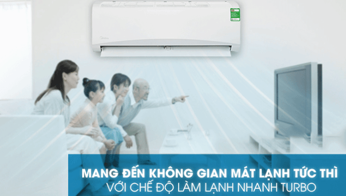 Điều hòa Midea 1HP MSAFII-10CRN8 có chế độ làm lạnh nhanh