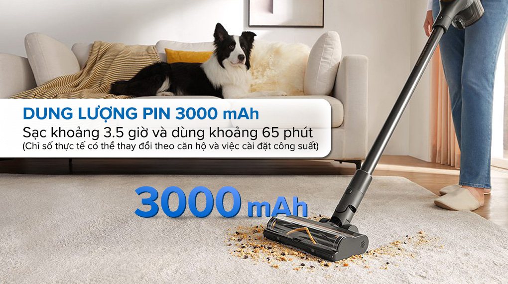 Dung lượng pin - Máy hút bụi không dây Dreame R10 Pro Dung lượng pin - Máy hút bụi không dây Dreame R10 Pro