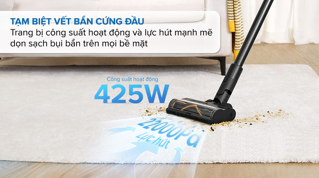 Hút sạch bụi bẩn - Máy hút bụi không dây Dreame R10 Pro Hút sạch bụi bẩn - Máy hút bụi không dây Dreame R10 Pro