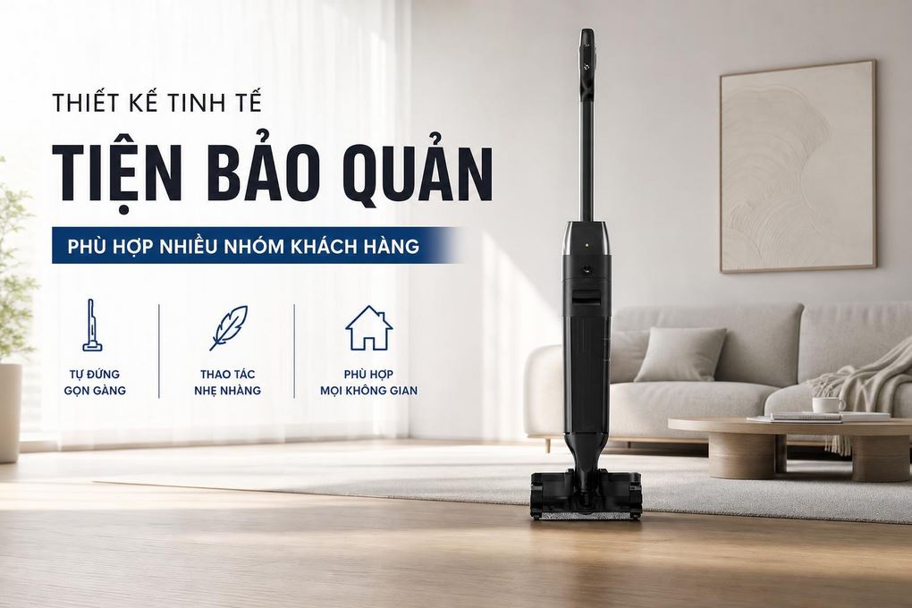 Máy hút bụi lau sàn Tineco Floor One Station S9 Artist - Thiết kế tinh tế, tiện bảo quản và phù hợp nhiều nhóm khách hàng Máy hút bụi lau sàn Tineco Floor One Station S9 Artist - Thiết kế tinh tế, tiện bảo quản và phù hợp nhiều nhóm khách hàng