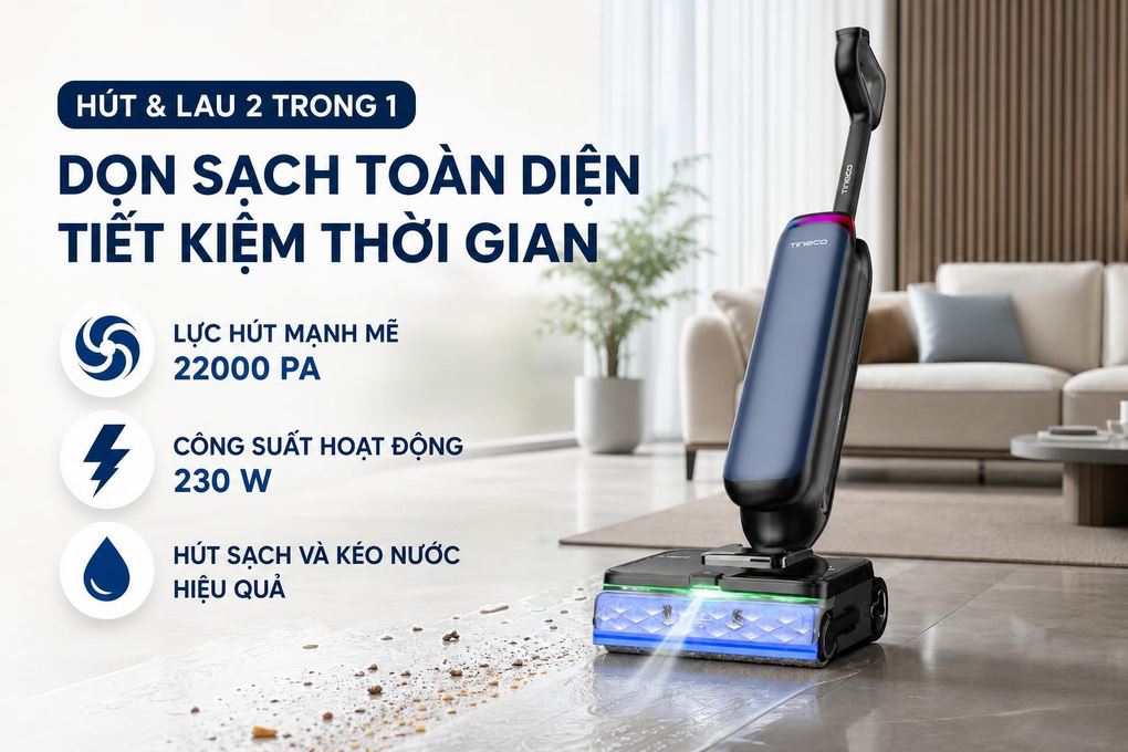 Máy hút bụi lau sàn Tineco Floor One Station S9 Artist - Nhu cầu dọn dẹp và hiệu quả hút lau toàn diện Máy hút bụi lau sàn Tineco Floor One Station S9 Artist - Nhu cầu dọn dẹp và hiệu quả hút lau toàn diện