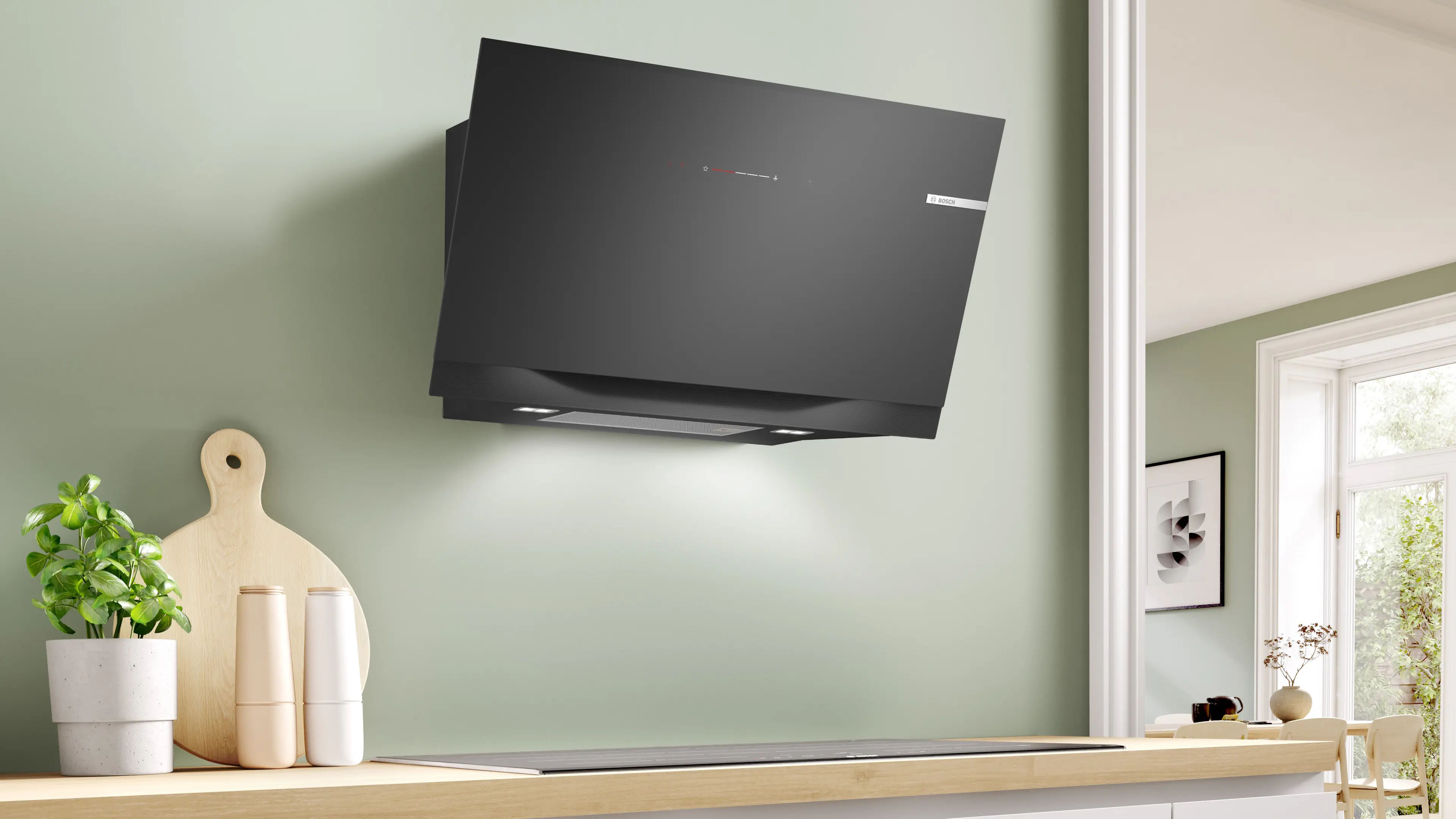 Máy hút mùi kính vát Bosch DWK91LT60 Series 8