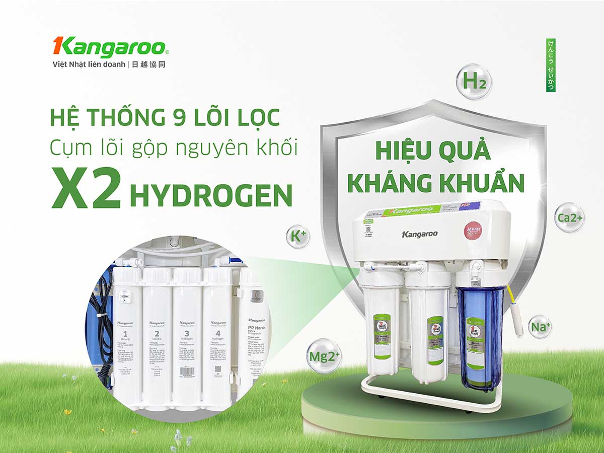 Máy lọc nước Kangaroo Hydrogen KG09K4-H1 Máy lọc nước Kangaroo Hydrogen KG09K4-H1