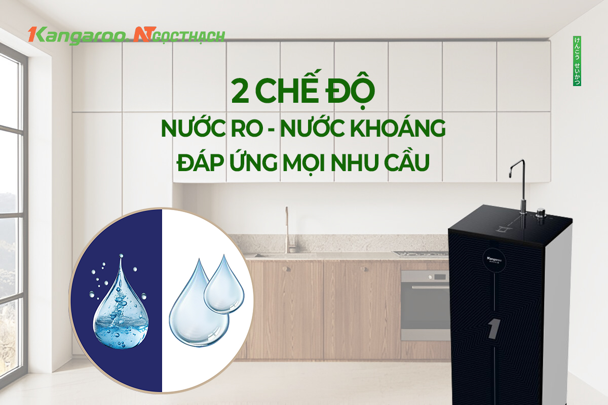 Máy lọc nước Kangaroo Messi KG10V7-N1 10 maylocnuockangaroo.vn 2 Che do nuoc ro nuong khoang kg10v7 n1