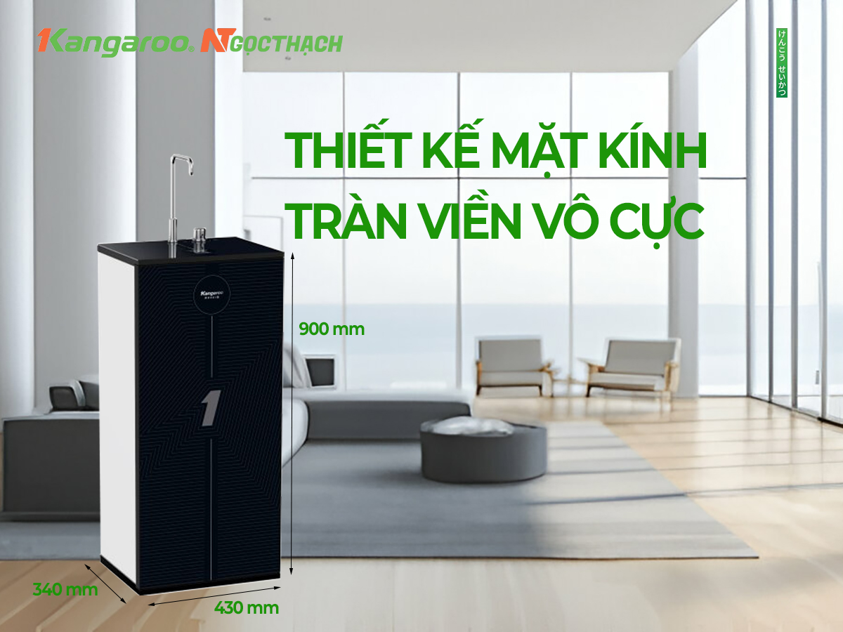 Máy lọc nước Kangaroo Messi KG10V7-N1 13 maylocnuockangaroo.vn Thiet ke mat kinh tran vien vo cuc 2 KG10V7 N1