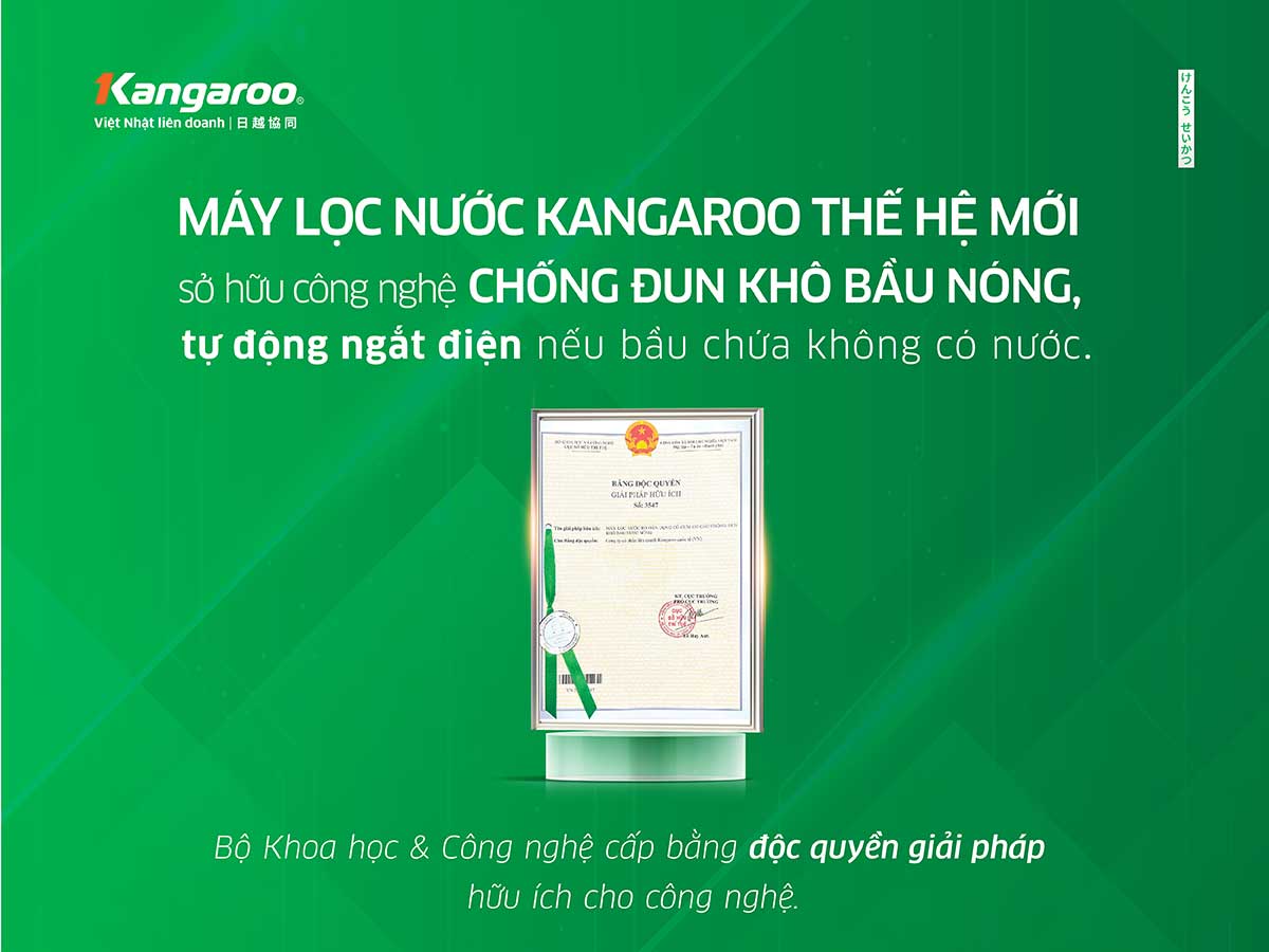 Máy lọc nước ion kiềm Kangaroo Hydrogen nóng lạnh KGHC13A2 Máy lọc nước ion kiềm Kangaroo Hydrogen nóng lạnh KGHC13A2