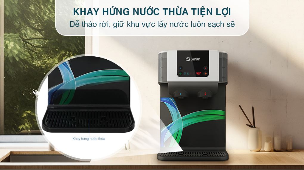 Máy lọc nước RO nóng nguội AOSmith ECO-AOC75PUR 4 lõi - Khay hứng nước thừa Máy lọc nước RO nóng nguội AOSmith ECO-AOC75PUR 4 lõi - Khay hứng nước thừa