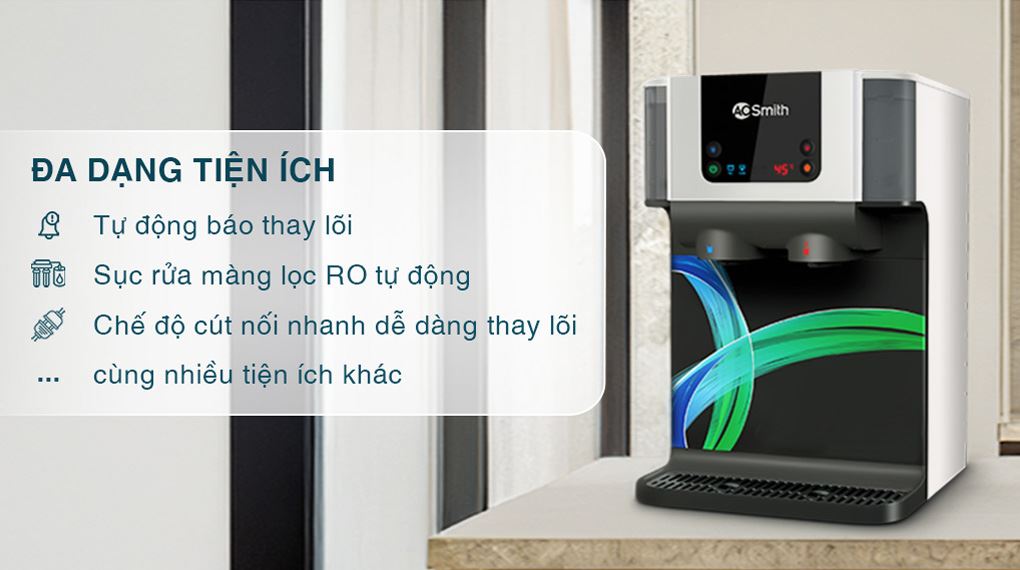 Máy lọc nước RO nóng nguội AOSmith ECO-AOC75PUR 4 lõi - Đa dạng tiện ích Máy lọc nước RO nóng nguội AOSmith ECO-AOC75PUR 4 lõi - Đa dạng tiện ích