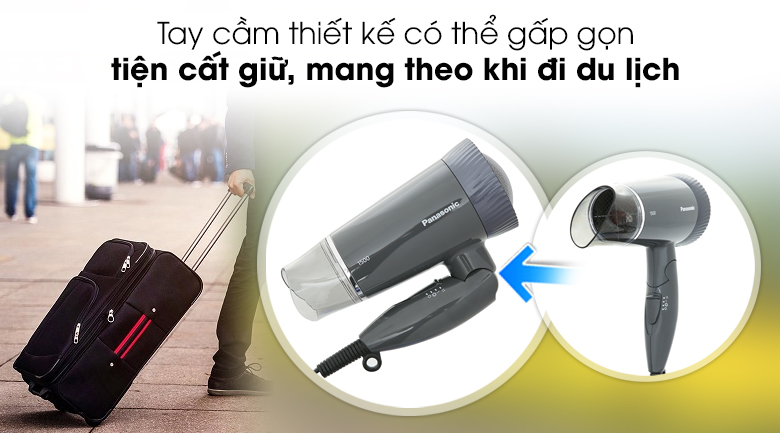 Máy sấy tóc Panasonic EH-ND57-H645 - Tay cầm máy sấy tóc thiết kế có thể gấp gọn Máy sấy tóc Panasonic EH-ND57-H645 - Tay cầm máy sấy tóc thiết kế có thể gấp gọn