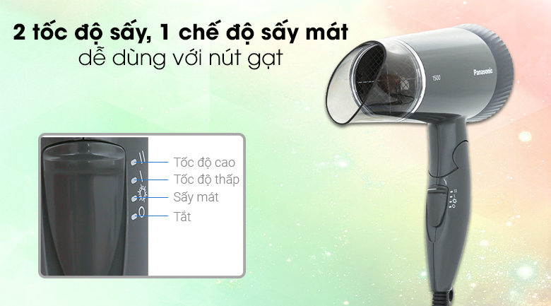 Máy sấy tóc Panasonic EH-ND57-H645 - Có 2 tốc độ sấy, 1 chế độ sấy mát Máy sấy tóc Panasonic EH-ND57-H645 - Có 2 tốc độ sấy, 1 chế độ sấy mát