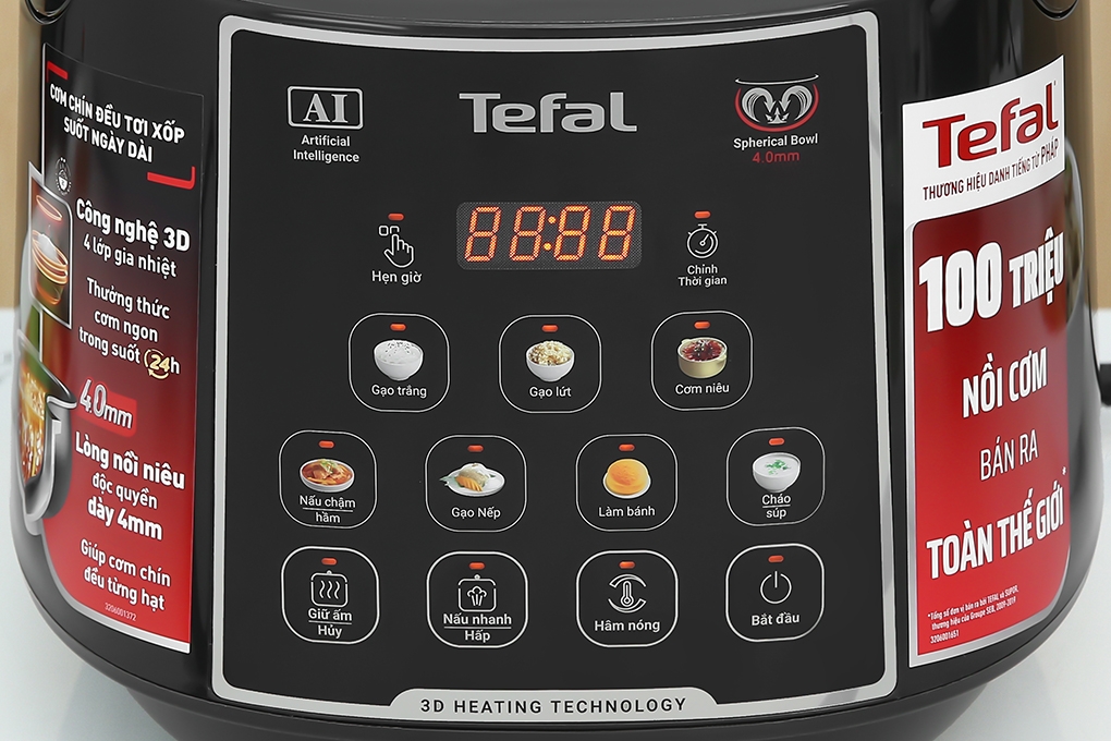 Nồi cơm điện tử Tefal 1.8 lít RK737868 Nồi cơm điện tử Tefal 1.8 lít RK737868