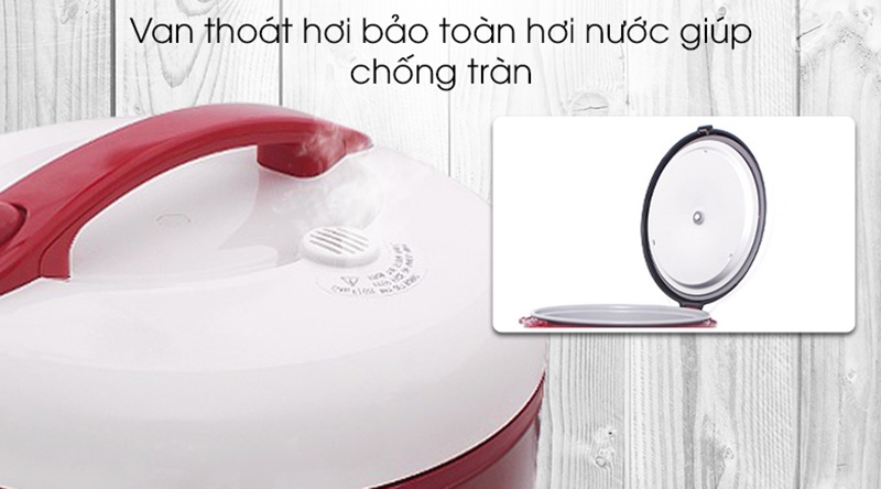 Van thoát hơi thông minh kiểm soát hơi nước tốt - Nồi cơm nắp gài Cuckoo CR- 1713 3 lít Van thoát hơi thông minh kiểm soát hơi nước tốt - Nồi cơm nắp gài Cuckoo CR- 1713 3 lít
