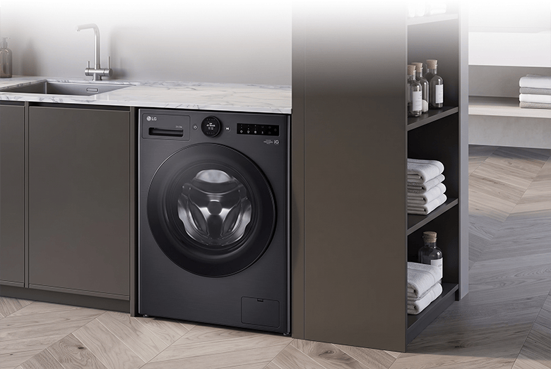 LG FX1412R3KA sở hữu kiểu dáng máy giặt sấy lồng ngang