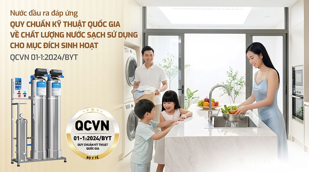 Máy lọc tổng đầu nguồn Karofi KTF-332I - Quy chuẩn nước sạch sinh hoạt Máy lọc tổng đầu nguồn Karofi KTF-332I - Quy chuẩn nước sạch sinh hoạt