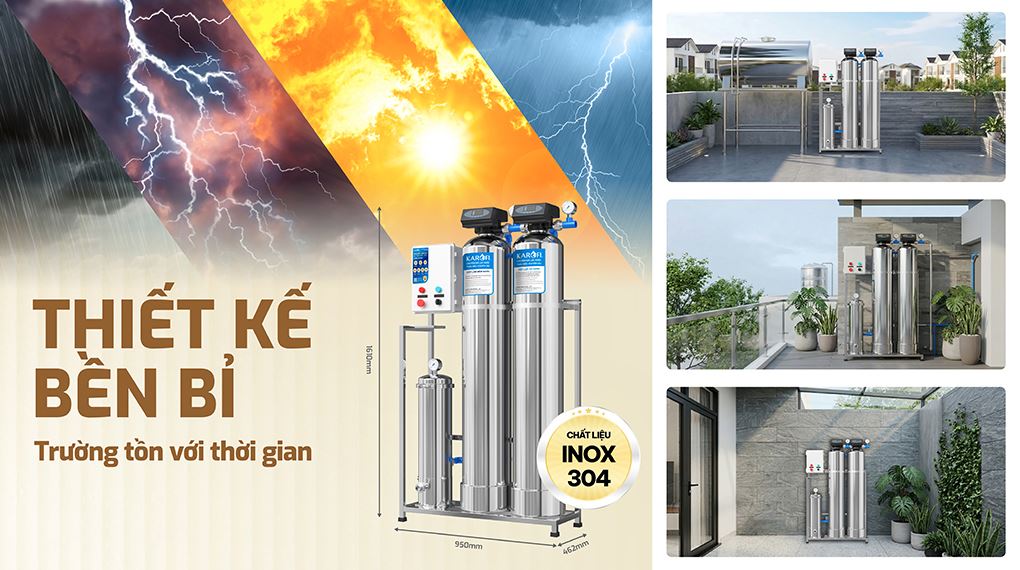 Máy lọc tổng đầu nguồn Karofi KTF-332I - Thiết kế Máy lọc tổng đầu nguồn Karofi KTF-332I - Thiết kế
