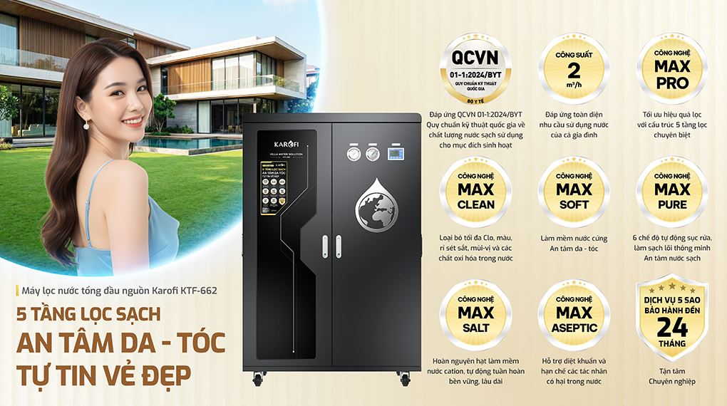 Công nghệ - Máy lọc tổng đầu nguồn Karofi KTF-662 Công nghệ - Máy lọc tổng đầu nguồn Karofi KTF-662