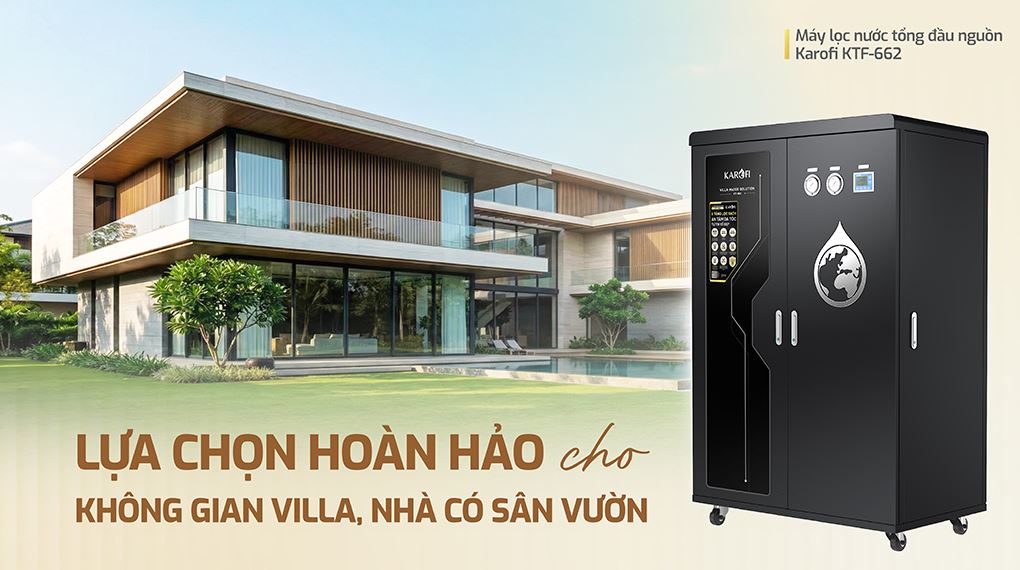 Thiết kế - Máy lọc tổng đầu nguồn Karofi KTF-662 Thiết kế - Máy lọc tổng đầu nguồn Karofi KTF-662
