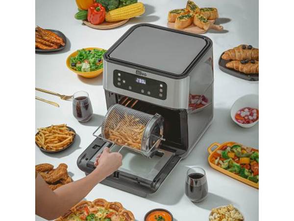 nồi chiên không dầu Olivo AF12 đi kèm nhiều phụ kiện